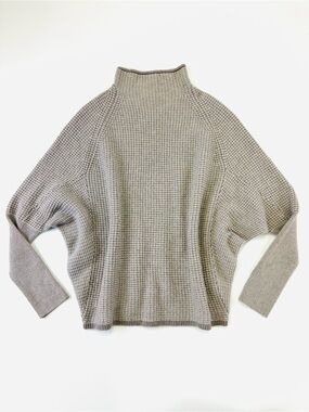 Club Monaco Grey Cashmere Funnel Neck Dolman Sweater Small